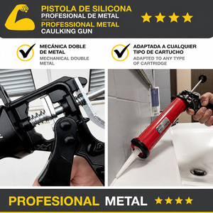 Pistola Professionale in Silicone Rosso/Nero - Product Image 5