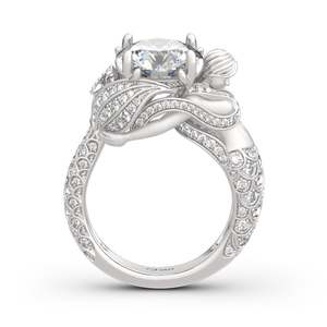 Bague sirène vintage Jeulia en argent sterling avec pierre précieuse en zircon réglable - Product Image 1
