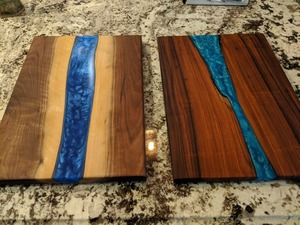 Vente chaude Nouveau Design Haute Qualité Bois D'olivier Épissage Résine Planche À Découper Charcuterie Olive Service Bois Planche À Fromage - Product Image 6