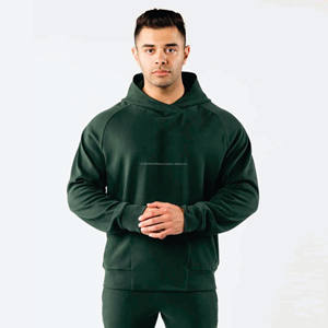 Sudadera con Capucha de Manga Larga, Felpa, Talla Grande, para Hombre, Sudadera Deportiva Lisa, Ropa Deportiva para Correr - Product Image 2