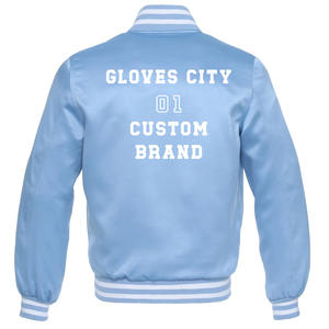 Veste de baseball en satin de ville, personnalisable, vente en gros disponible, devant droit, légère, brillante, écologique, pour hommes - Product Image 6