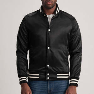 Nueva chaqueta universitaria de lana con logotipo de diseño personalizado para hombre, tipo de cierre, bolsillos con botones, chaqueta universitaria de bombardero de béisbol Letterman - Product Image 1