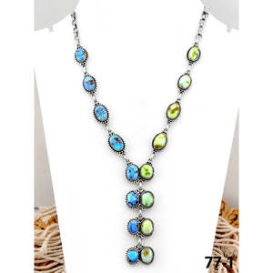 Collier pendentif en turquoise fait main du sud-ouest avec motifs Palomino et Golden Hills, idéal pour les occasions spéciales, en argent sterling - Product Image 1