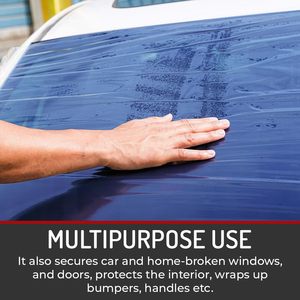 <span class=keywords><strong>Film</strong></span> de protection contre les chocs, 36 pouces x 200 pieds, <span class=keywords><strong>film</strong></span> transparent pour vitres de voiture, véhicules endommagés, <span class=keywords><strong>film</strong></span> auto-adhésif pour couvrir les vitres cassées - Product Image 3