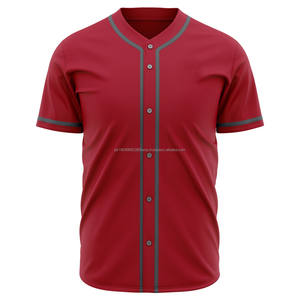 100% poliéster transpirable béisbol Softball Jersey totalmente sublimación conjunto de ropa deportiva diseño liso personalizable logotipo personalizado - Product Image 6