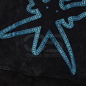 Stylish Cotton Blended <b>Rhinestone</b> <b>Hoodie</b> for Men Featuring Reflective Stone Embellishment and Relaxed Hood Fit - Product Image 6