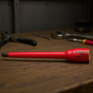 Hazet 3/8'' TORX Profile Screwdriver <b>Socket</b> Long Square Design with 1000V Protective Insulation - Product Image 3