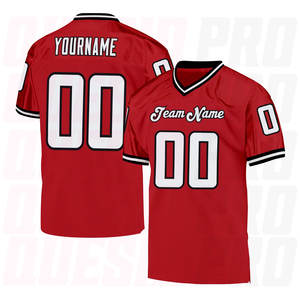 เสื้อฟุตบอลอเมริกันและรักบี้แบบยูนิเซ็กซ์ ระบายอากาศได้ดี ชุดฟุตบอลสำหรับผู้ชาย เสื้อฟุตบอลอเมริกันแบบปรับแต่งได้ ชุดกีฬา - Product Image 1