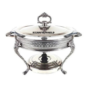 จานอุ่นอาหารทำจากทองเหลืองรูปทรงกลมสำหรับตกแต่งจานอาหารสำหรับงานแต่งงานดีไซน์เนอร์ออกแบบได้ตามต้องการ - Product Image 4