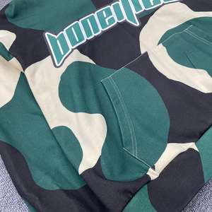 เสื้อสเวตเตอร์พิมพ์ลายพัฟแบบกำหนดเองขนาดพิเศษของผู้ชายเสื้อมีฮู้ดสำหรับผู้ชาย100% ว่างโพลีเอสเตอร์ระเหิดปักโลโก้ได้ตามต้องการ - Product Image 3