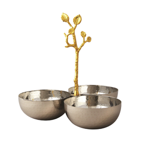 Bol à dessert rond de taille personnalisée, en métal martelé, avec support en nacre, pour les meilleures ventes - Product Image 6