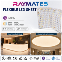 Panneau LED fin comme du papier, directement de l'usine, découpe sur mesure, feuille LED flexible pour plafond suspendu, comptoir en marbre