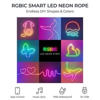 Комплект светодиодной ленты RGBIC DC24V Tuya с Wi-Fi управлением через приложение, синхронизацией с музыкой для декора дома, спальни, отеля