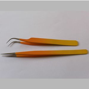 Pinces à cils personnalisées avec logo, marque privée, en acier inoxydable, pointe fine, durables, vente en gros, pinces d'extension - Product Image 2