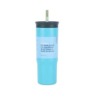 Vente en gros de gobelets isothermes à double paroi en acier inoxydable 18/8 de 24 oz, adaptés aux porte-gobelets de voiture, pour la vente en gros