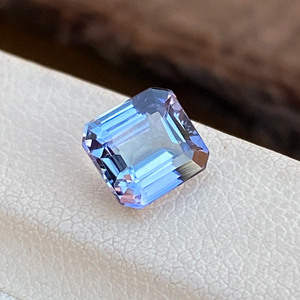 Certificación tanzanita increíble Natural Bio Color tanzanita cuadrado Asscher corte piedra Natural zoisita 1,58 quilates lupa limpia - Product Image 1
