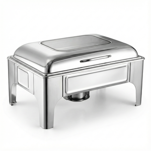 Réchaud à buffet en acier inoxydable alimenté au carburant, 6 L, pour la restauration, les hôtels, les restaurants et les services <span class=keywords><strong>de</strong></span> traiteur - Product Image 1