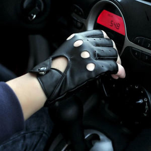 Gants de conduite en cuir souple de qualité supérieure pour hommes Gants de sport de plein air imperméables Compatibilité avec écran tactile Coupe basse Design tendance - Product Image 6