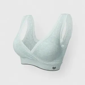 Ensemble de soutien-gorge de sport polyvalent confortable vêtements de Yoga respirants qui sèchent coussin fixe fermeture éclair nouvelle couleur de contraste grande taille sans couture Sexy - Product Image 5