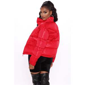 Custom fashion clothing <b>winter</b> <b>plus</b> <b>size</b> ladies wholesale fashion out door long sleeves bubble puffer crop <b>women's</b> jacket - Product Image 6