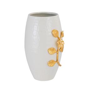 Vase à fleurs décoratif en métal avec finition argentée Décoration d'intérieur Salon Pot de fleurs décoratif Style côtier à bas prix. - Product Image 6