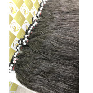 Extensions de Cheveux Humains Vierges Remy Naturelles, Grises, Européenne, 40 à 100cm, en Vrac, Vietnamiens, Fermeture, 100% - Product Image 5