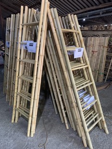 Vietnam <b>bamboo</b> household <b>ladders</b> natural bathroom shelf clothes rack standing <b>ladder</b> for sale - Product Image 4