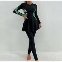 Maillot de bain musulman pour femmes, tenue de bain islamique modeste à couverture intégrale, ensemble burkini à manches longues pour la plage et la piscine