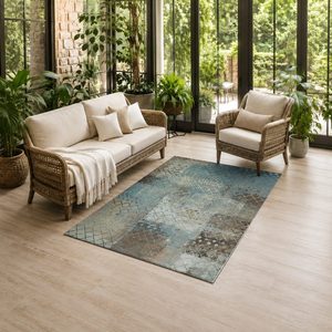 <b>RUGS</b> DEPOT LXDP-0176 Wholesale <b>Charcoal</b> <b>Grey</b> Modern Vintage Digital Printed Machine Washable Chenille Area <b>Rug</b> Non Slip - Product Image 6