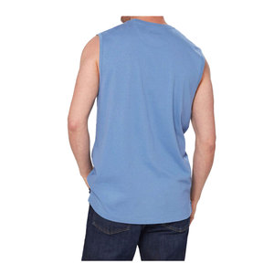 Camiseta sin mangas de diseño personalizado para hombre, 280 gramos, algodón, talla grande, deportiva, transpirable, para entrenamiento físico, gimnasio, chaleco tejido lavado - Product Image 3