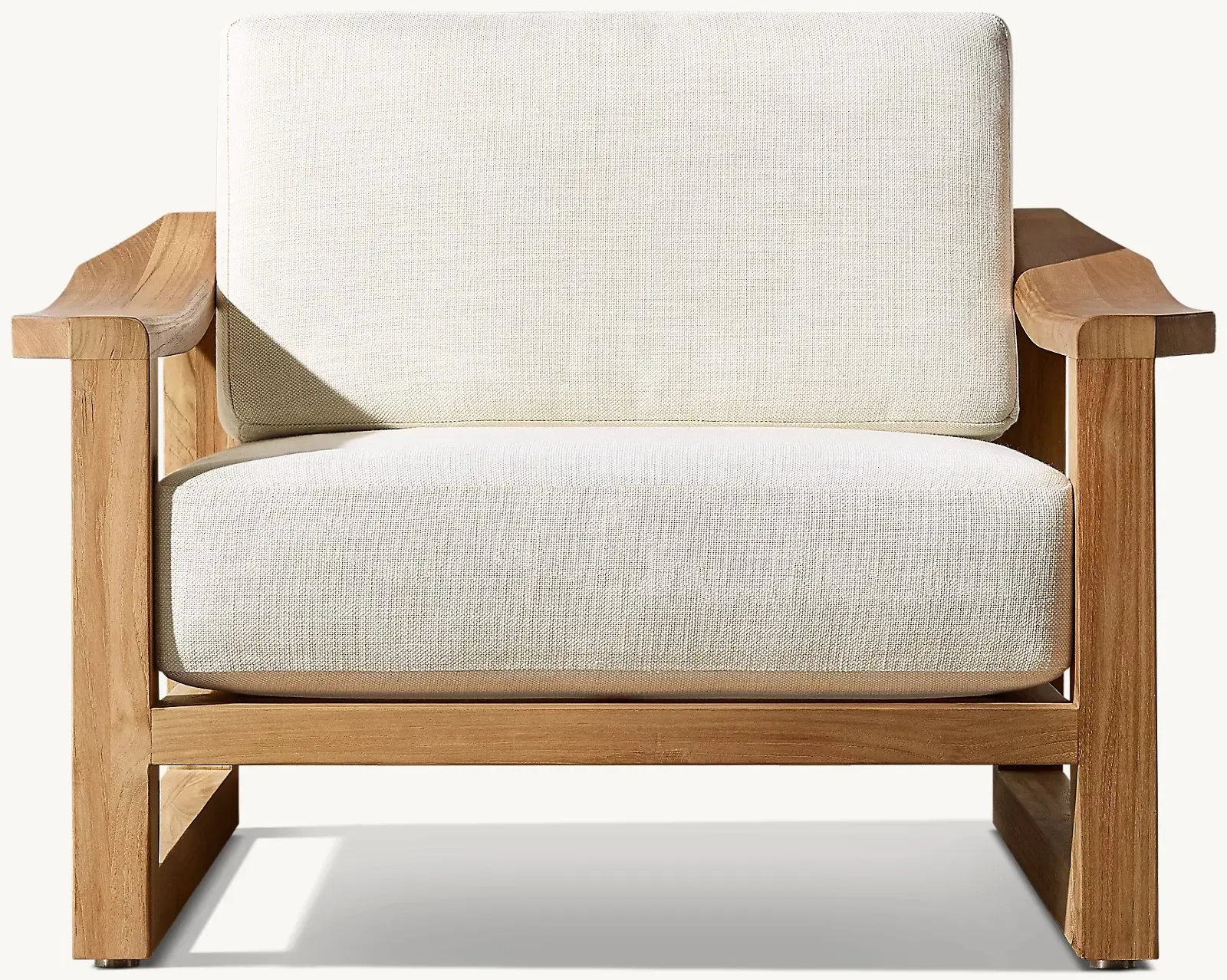 Furnitur kursi Sofa taman, furnitur kursi Sofa luar ruangan gaya Modern, sentuhan warna cuaca alami, bahan kayu jati