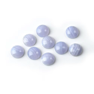 Blue Lace Agate Round Cabochons Wholesale Price Loose Stone Blue Lace Crystal Flat Back Gemstone Premium Quality Craft Design - Product Image 2