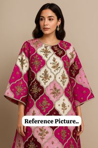 Nueva impresión actualizada con tela de seda crepé pura de trabajo para hacer que el traje Salwar de mujer esté disponible en cantidad a granel - Product Image 3