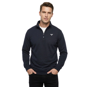 Mens Quarter Zip Sweatshirt <b>Mock</b> <b>Neck</b> Pullover Long Sleeve Fleece Sweatshirt Casual Winter Warm Regular Fit Half Zip <b>Top</b> - Product Image 1