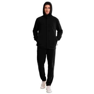 Fabricants Vente en gros Hommes 100% Coton Survêtement Plus Size Applique Broderie Pull à capuche et Jogger pour Unisexe - Product Image 5