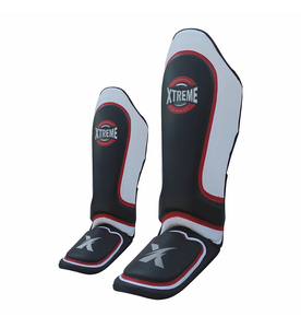 Protège-tibias réglable en cuir PU personnalisé Xtreme Boxing, protection pour les jambes MMA, fermeture à boucle et crochet pour adultes, protection de boxe Muay - Product Image 2