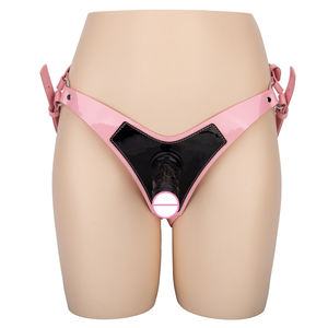 Populer mainan seks Lesbian Dual <span class=keywords><strong>Harness</strong></span> celana Dildo Strap on Wearable Double Dildo untuk wanita pasangan masturbator wanita - Product Image 3