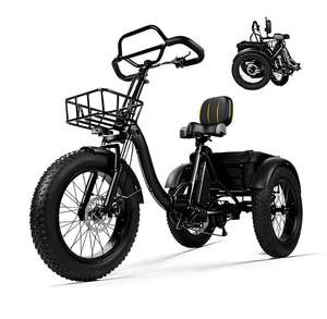 Tricycle électrique T/300 Pro pour adultes, batterie longue portée de 998,4 Wh, moteur de 1200 W en pointe, pneus larges de 20 x 4,0 pouces, vélo électrique pliable à 3 roues - Product Image 1