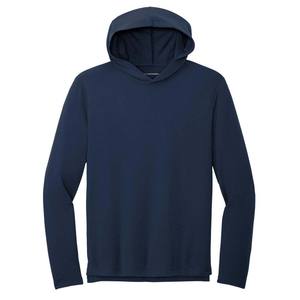 Camiseta con capucha de manga larga hilada con anillo ligero de colores sólidos de alta calidad - Product Image 1