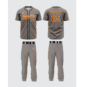 Conjunto de Uniforme de Béisbol de Tallas Grandes Más Vendido, Cómodo, Duradero, 100% Poliéster, Antibacteriano, de Secado Rápido, para Entrenamiento - Product Image 5
