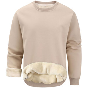 Sudadera de cuello redondo de manga larga con forro de Sherpa GSM 280 con logotipo personalizado para hombre - Product Image 2