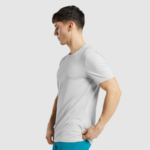Venta caliente hombres gimnasio camiseta por encargo Logo 100% algodón camiseta lisa cuello redondo hombres transpirable secado rápido hombres camiseta - Product Image 5