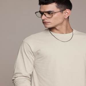 Camiseta de alta calidad con hombros caídos y mangas completas, camiseta de ajuste relajado de algodón puro, ropa de hombre hecha en la India - Product Image 5