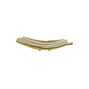 Mid Century Modern Design Polished Brass and <b>White</b> Metal Flower Bowl Eco-Friendly Customizable <b>Kitchen</b> <b>Accessories</b> - Product Image 3
