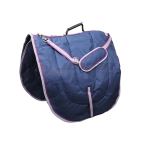 Travel friendly English saddle carrying <b>bag</b> with padded <b>grip</b> handles and heavy duty fabric safeguards saddle from travel impact - Product Image 4