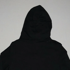 Sudadera con capucha negra de primera calidad para mujer con bolsillos rosas, ropa informal con capucha de corte largo de lana de algodón transpirable - Product Image 6