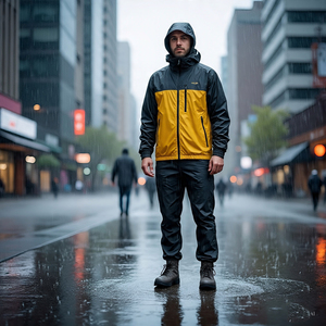 Chándal cortavientos para lluvia de senderismo para hombre, chaqueta de montaña de nailon 100%, conjunto de dos piezas, traje cortavientos de alta calidad para hombre - Product Image 5