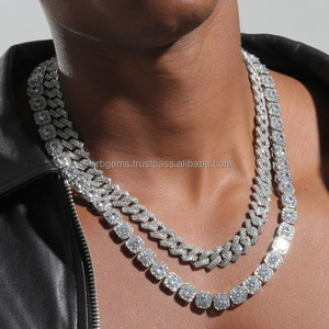 Pendentif personnalisé en argent massif 925 de 2,5 pouces, taille brillant, avec moissanite, style hip-hop glacé, chaîne en corde plaquée or, cadeau tendance - Product Image 5