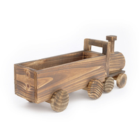 Miho Maison et Jardin, Vente en gros d'usine, Pot de fleurs en bois style train pour la décoration du jardin et de la maison