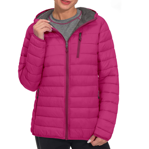 Veste matelassée pour femmes en tissu populaire de couleur unie vente en gros bon marché veste matelassée respirante avec service OEM pour femmes - Product Image 1